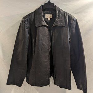Women's XL Worthington Black Genuine Leather Jacket